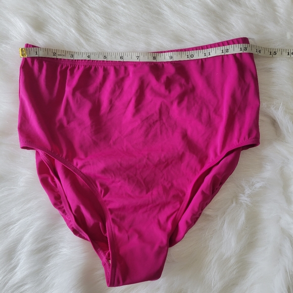 Fit 4 U Fit 4 UR Tummy High Waist Bikini Bottom 16W NWT Bright Barbie Pink - Picture 3 of 6